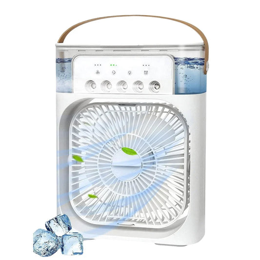Mini Air Conditioner Mist Cooler For Room Cooling Mini Ac Portable Mini Fan Artic Cooler With 7 Colors Led Light, 1/2/3 H Timer, 3 Wind Speeds And 3 Spray Modes For Office,home,dorm,travel (multicolor)